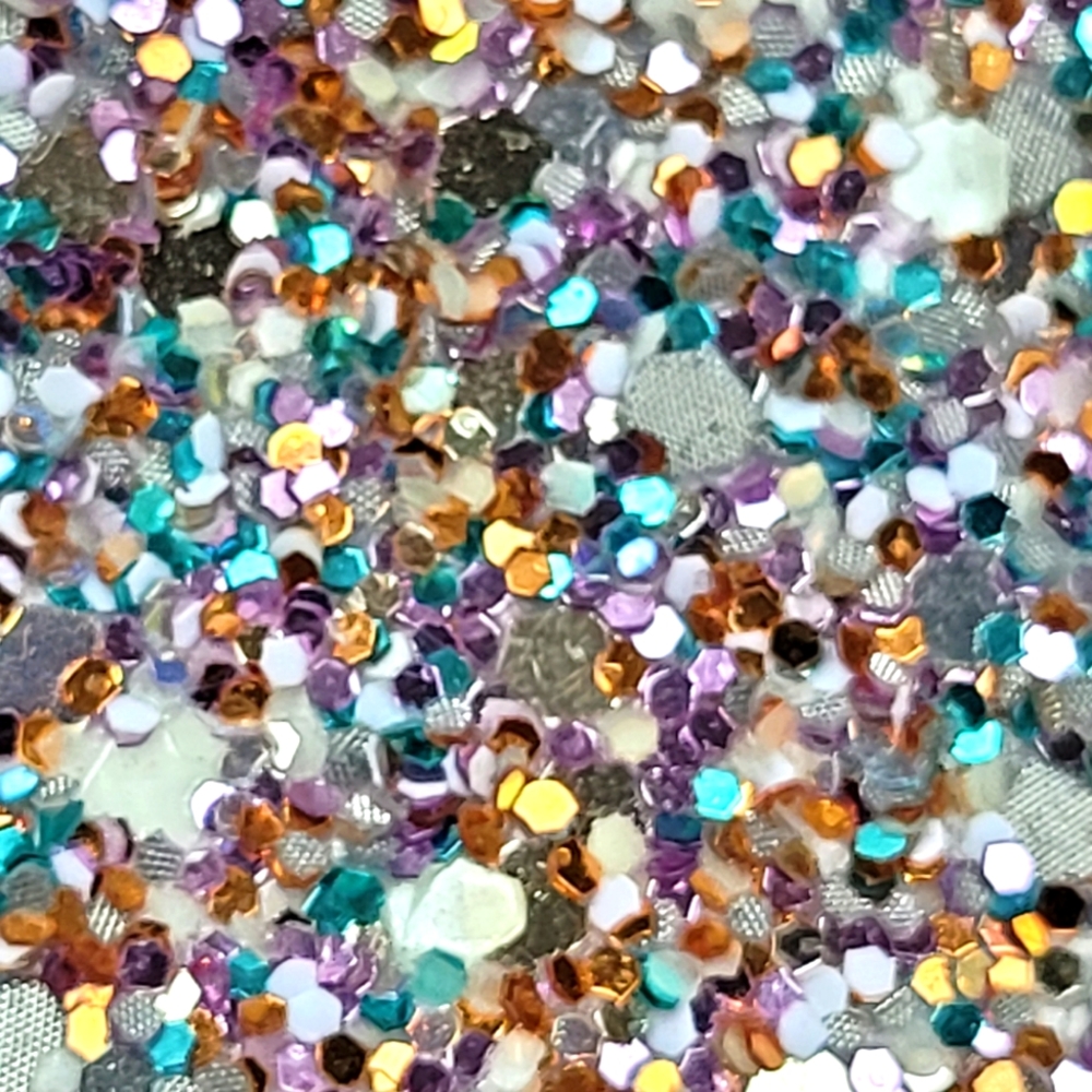 Jimmy Choo Multicolor Glitter Square-Toe Flats - Picture 10 of 15